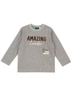 Chicco - Boys Grey Printed Long Sleeves T-shirt