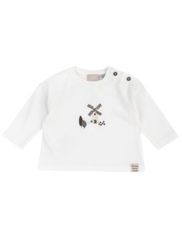 Chicco - Boys White Printed Long Sleeves T-shirt