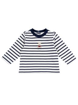 Chicco - Boys White Striped Long Sleeves T-shirt