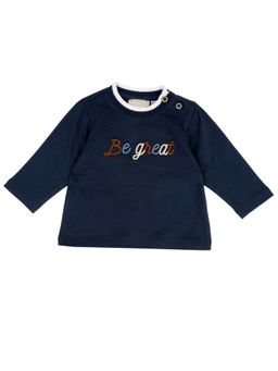 Chicco - Boys Navy Blue Printed Long Sleeves T-shirt