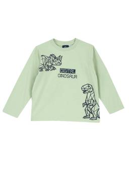 Chicco - Boys Green Printed Long Sleeves T-shirt