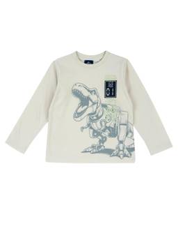 Chicco - Boys Beige Printed Long Sleeves T-shirt