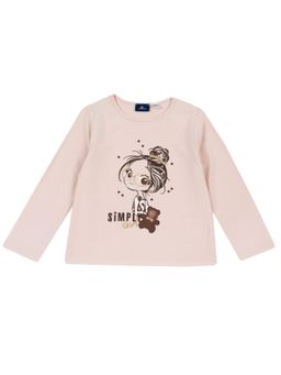 Chicco - Girls Pink Printed Long Sleeves T-shirt