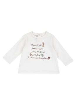 Chicco - Girls White Printed Long Sleeves T-shirt