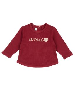 Chicco - Boys Rust Embroidered Long Sleeves T-shirt