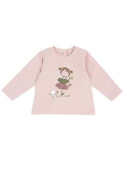 Chicco - Girls Pink Printed Long Sleeves T-shirt
