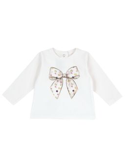 Chicco - Girls White Printed Long Sleeves T-shirt
