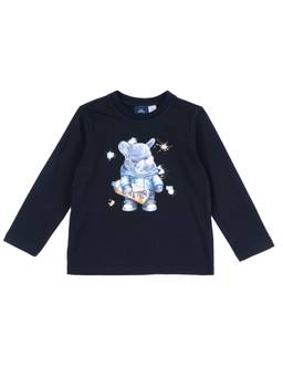 Chicco - Boys Navy Blue Printed Long Sleeves T-shirt