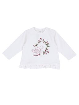 Chicco - Girls White Embroidered Top