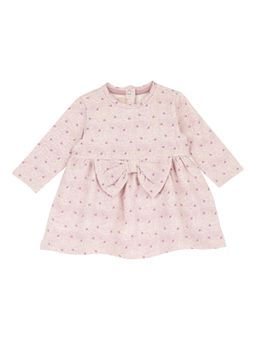 Chicco - Girls Medium Pink Printed Long Sleeve Dress