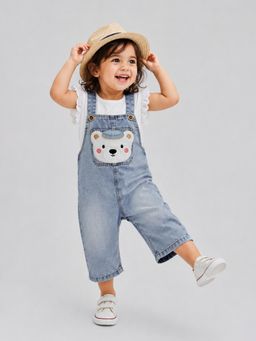 Little Surprise Box - Cap Bear Denim Dungaree