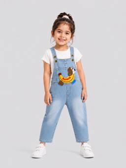 Little Surprise Box - Banana Doggy Denim Dungaree