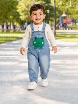 Little Surprise Box - Froggy Denim Dungaree
