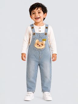 Little Surprise Box - Sleepy Foxy Denim Dungaree
