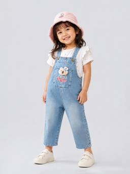 Little Surprise Box - Stripes Cappy Denim Dungaree
