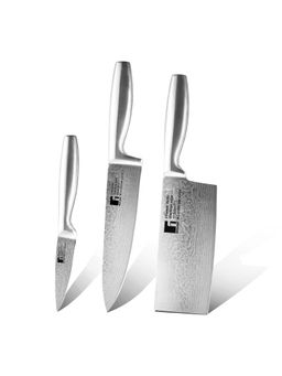 Bergner - Argent 3 Pcs Stainless Steel Knives Set for Kitchen and Restaurant