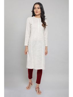 Aurelia - Grey Solid Winter Kurta