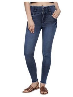 High Star - Blue Women Slim Fit Ankle Length Jeans