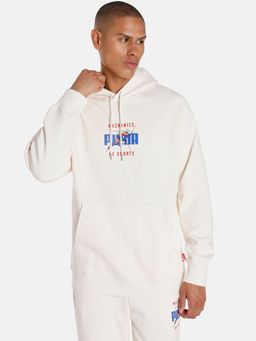 Puma - Fast Track Mens White Hoodie