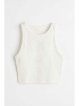 H&M - Women White Cropped Vest Top