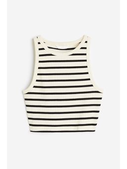 H&M - Women Beige Cropped Vest Top