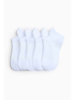 H&M - Boys White 5-Pack Sports Socks With Drymove