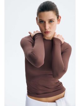 H&M - Women Purple Long-Sleeved Microfibre Top