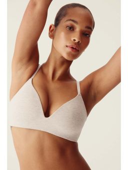 H&M - Women Beige 2-Pack Padded Non-Wired Cotton Bras