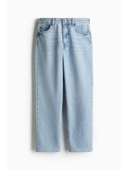 H&M - Women Blue Slim Straight High Ankle Jeans