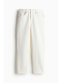 H&M - Women White Slim Straight High Ankle Jeans