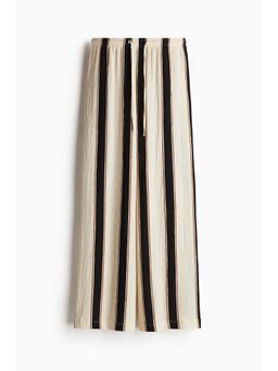 H&M - Women White Wide Pull-On Trousers