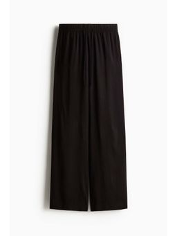 H&M - Women Black Wide Pull-On Trousers