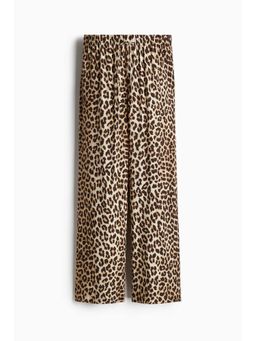 H&M - Women Beige Wide Pull-On Trousers