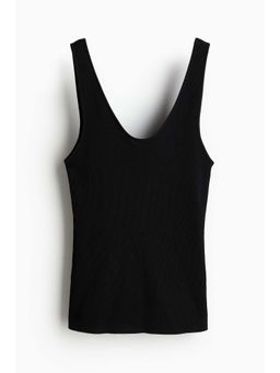H&M - Women Black Knitted Vest Top