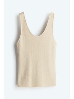 H&M - Women Beige Knitted Vest Top