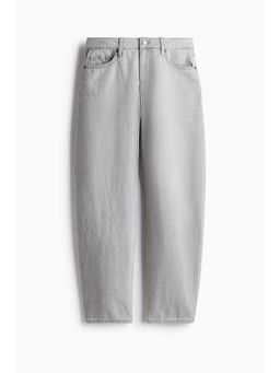 H&M - Women Grey Barrel High Jeans