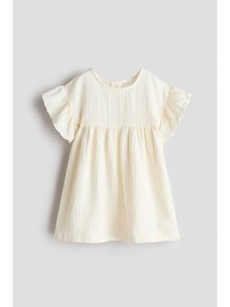 H&M - Girls White Cotton Muslin Dress