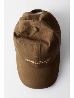 H&M - Women Green Embroidered-Motif Twill Cap