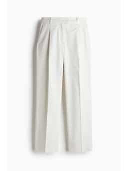 H&M - Women Beige Crease-Leg Chinos
