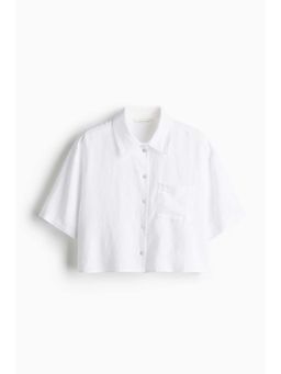 H&M - Women White Linen-Blend Shirt