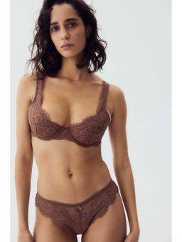 H&M - Women Brown 2-Pack Lace Brazilian Briefs