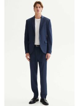 H&M - Men Blue Slim Fit Suit Trousers