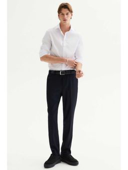 H&M - Men Blue Slim Fit Suit Trousers