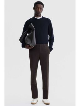 H&M - Men Brown Slim Fit Tailored trousers