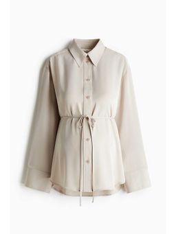 H&M - Women Beige Mama Before & After Tie-Belt Shirt