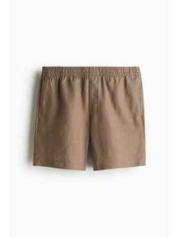 H&M - Men Beige Regular Fit Linen Shorts