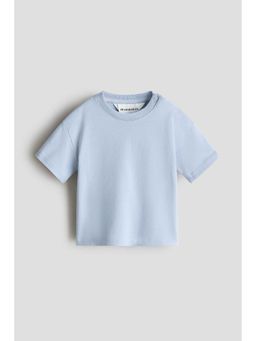 H&M - Boys,Girls Blue Loose-Fit Pima Cotton T-Shirt
