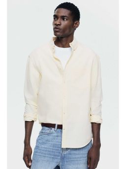 H&M - Men Yellow Regular Fit Oxford Shirt