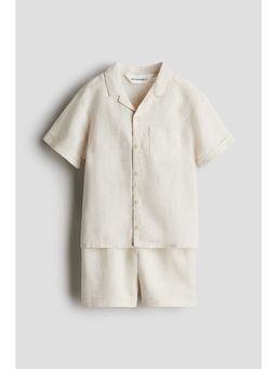 H&M - Boys Beige 2-Piece Linen Set