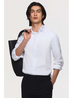H&M - Men White Slim Fit Stretch Shirt